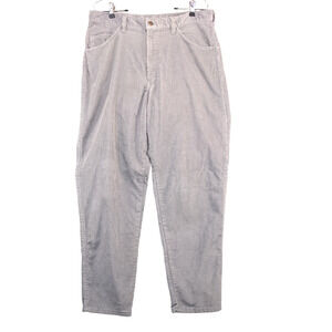 Branders Men's Corduroy Pants Gray 34x30 Cotton Blend 5-Pocket